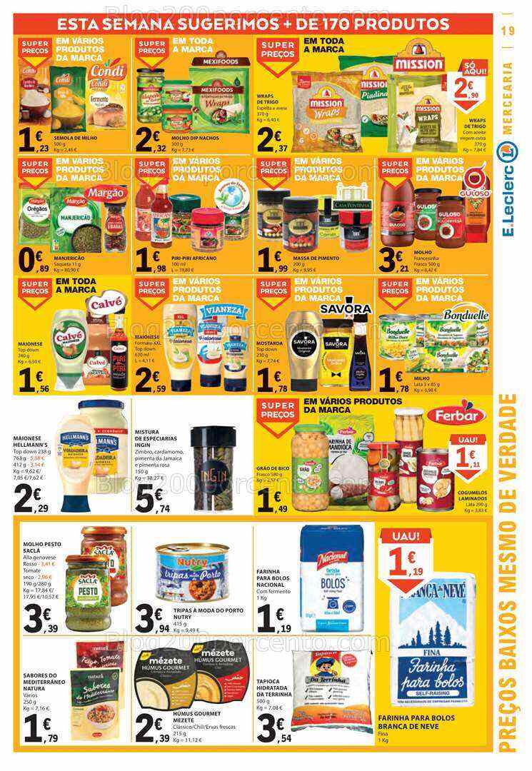 Antevisão Folheto E-LECLERC Promoções de 20 a 26 julho