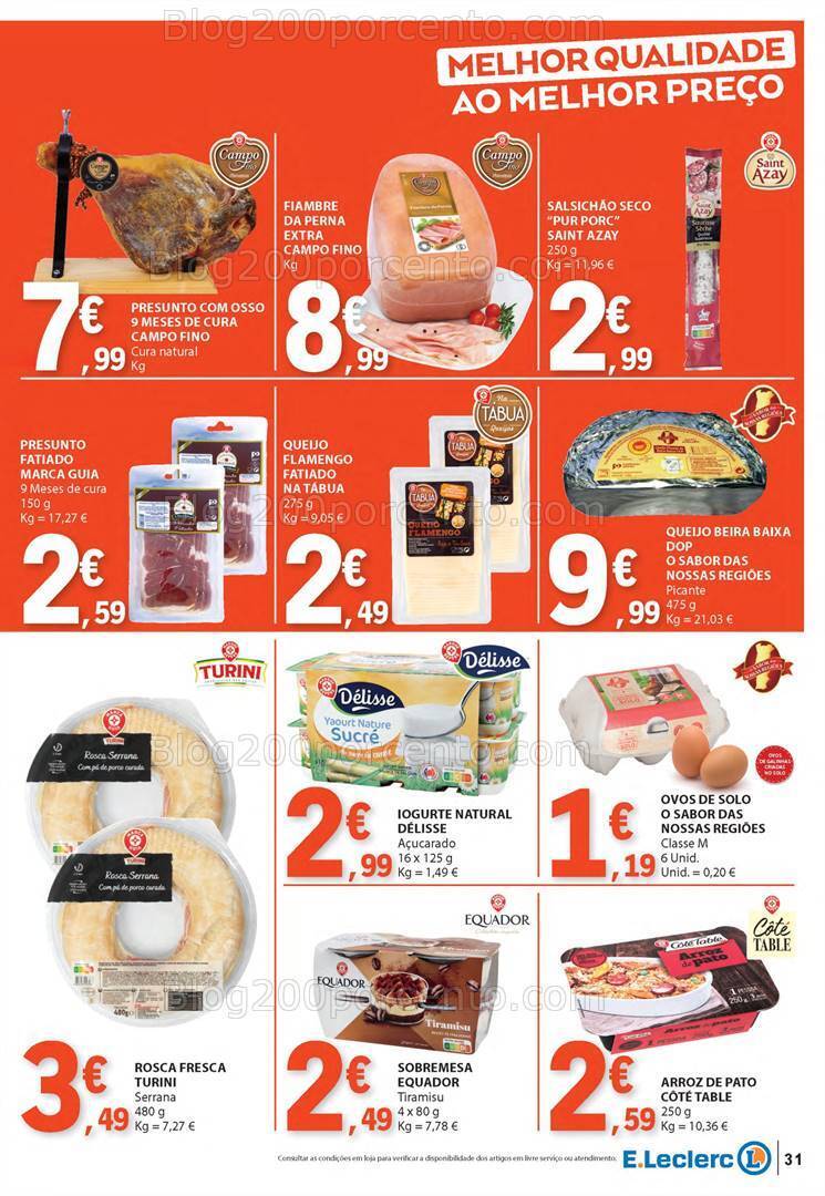 Antevisão Folheto E-LECLERC Sabores Promoções de 1 a 20 outubro