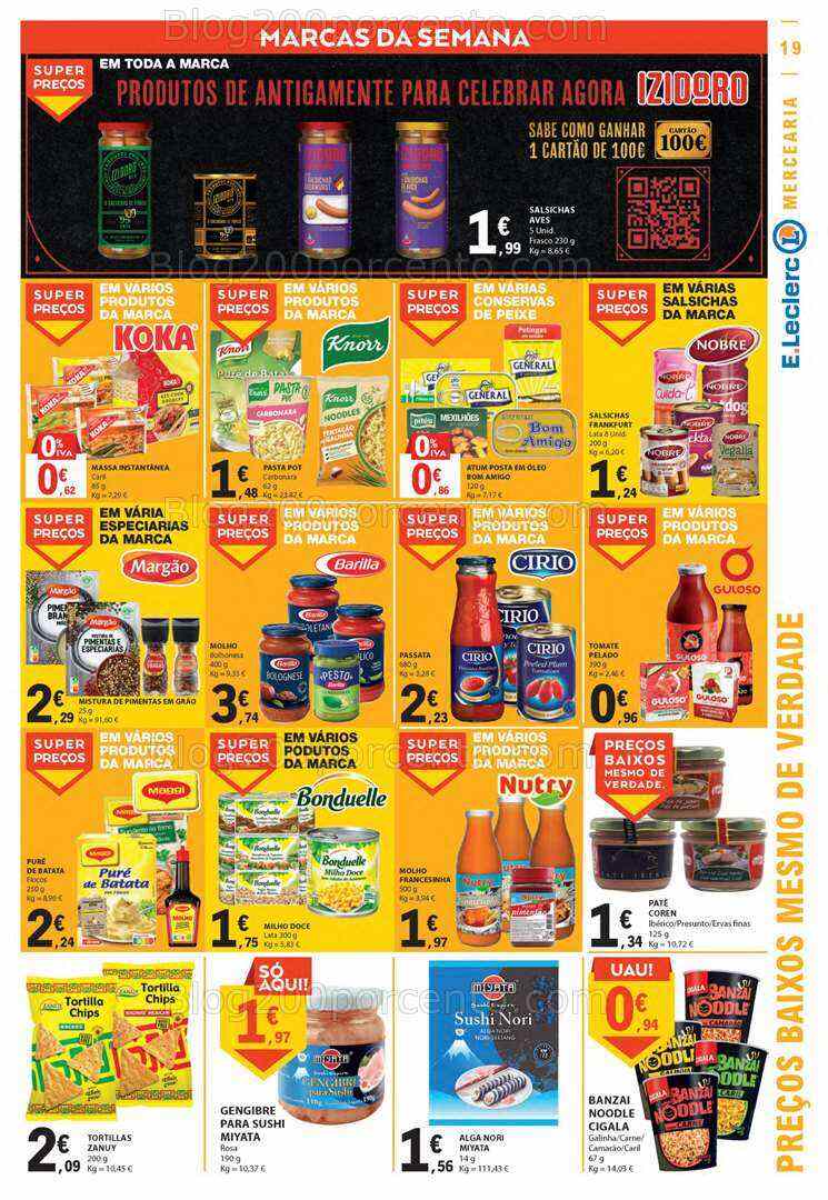 Antevisão Folheto E-LECLERC Promoções de 13 a 19 julho