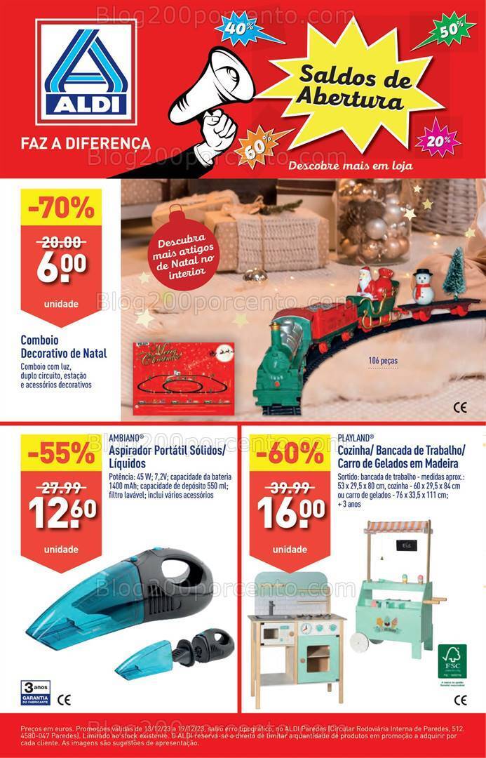 Antevisão Folheto ALDI Aberturas - Paredes Promoções de 13 a 19 dezembro