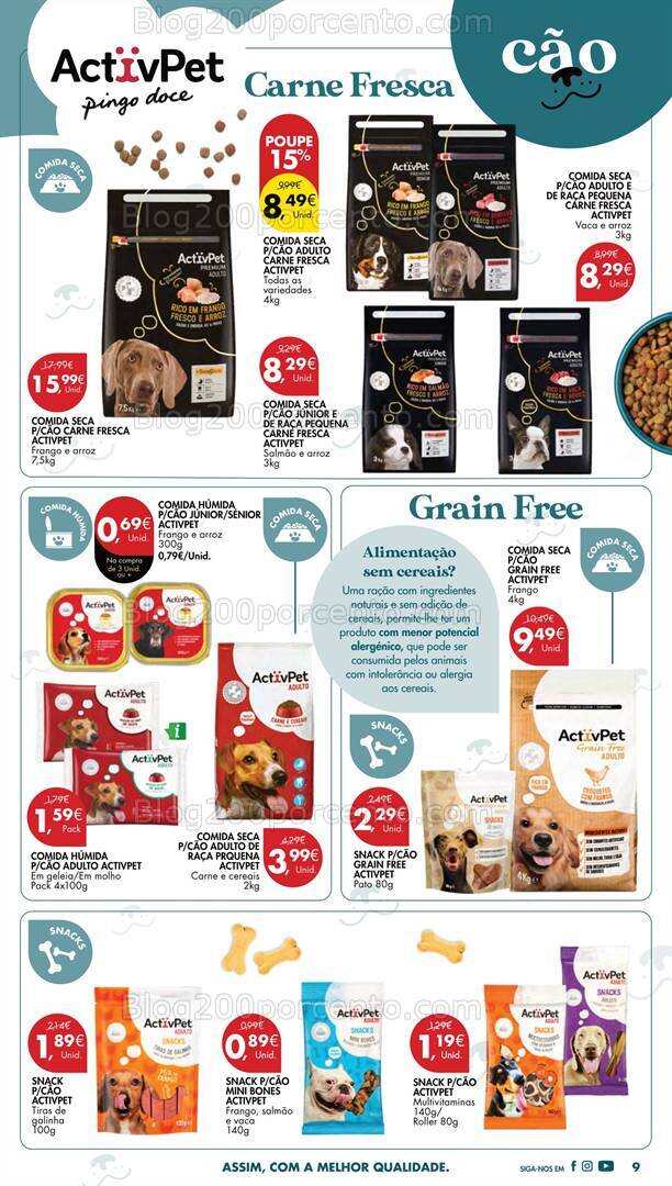 Antevisão Folheto PINGO DOCE Especial Pets Promoções de 3 a 16 outubro