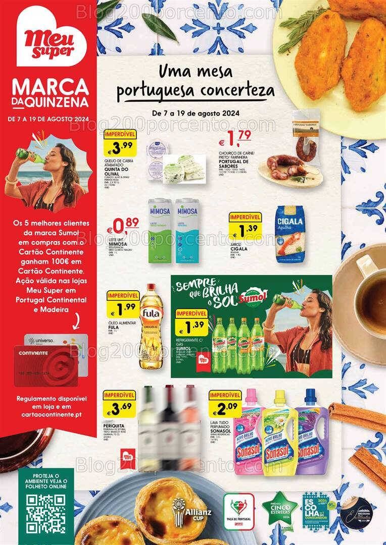Antevisão Folheto MEU SUPER Promoções de 7 a 19 agosto