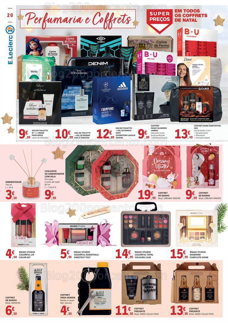 Antevisão Folheto E-LECLERC Presentes de Natal Promoções de 3 novembro a 24 dezembro