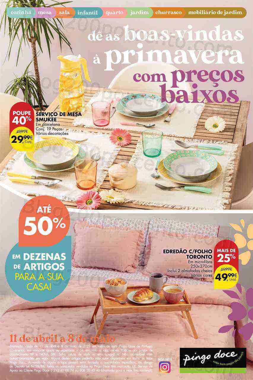Antevisão Folheto PINGO DOCE Bazar Primavera Promoções de 11 abril a 8 maio