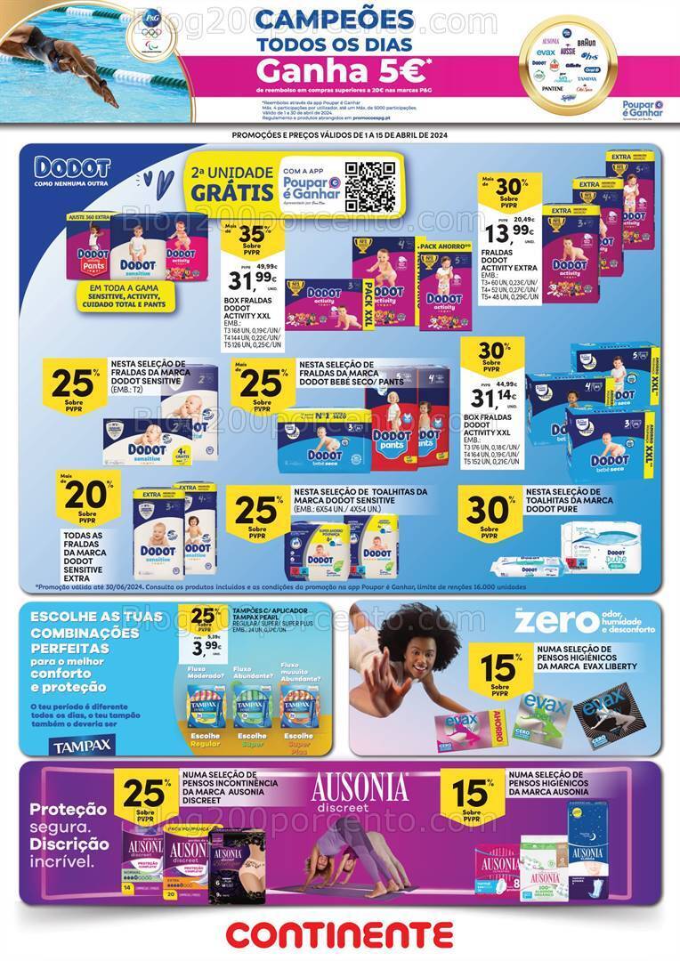 Antevisão Folheto CONTINENTE Açores Higiene - Limpeza Promoções de 1 a 15 abril