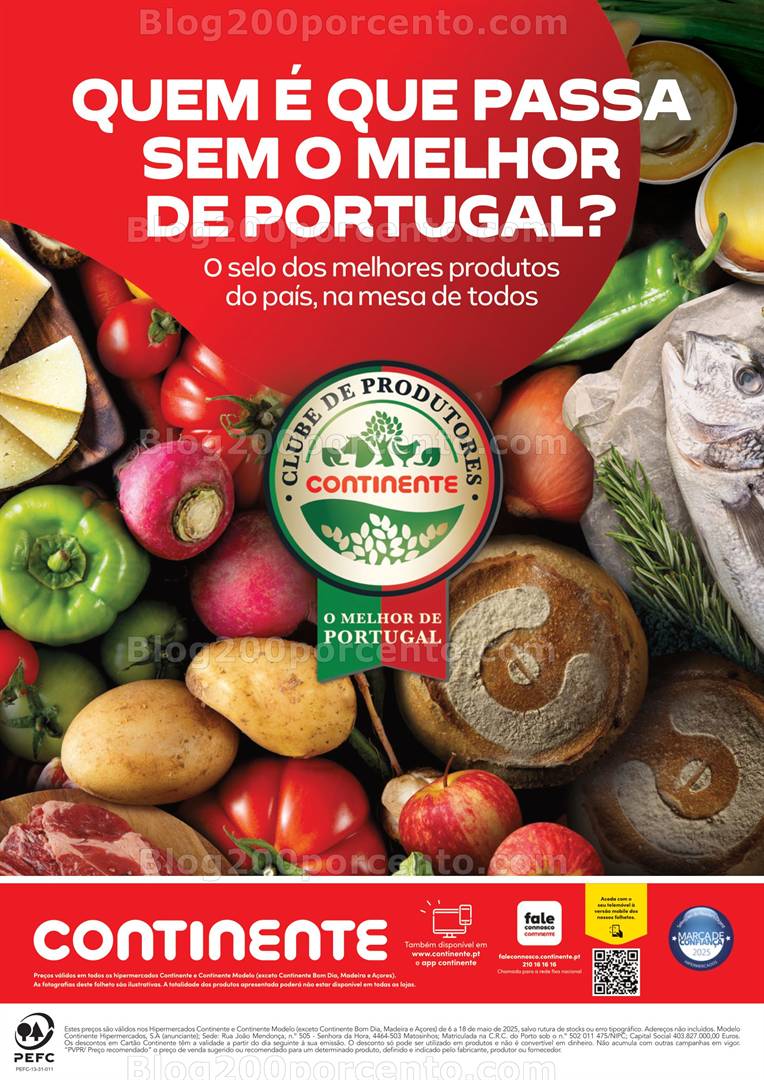 Antevisão Folheto CONTINENTE Produção Nacional Promoções de 6 a 18 maio