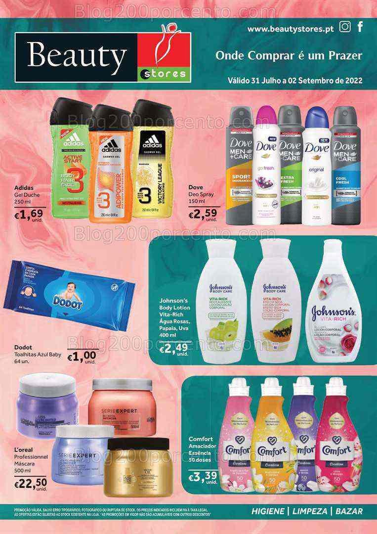 Antevisão Folheto BEAUTY STORES Promoções de 31 julho a 2 setembro
