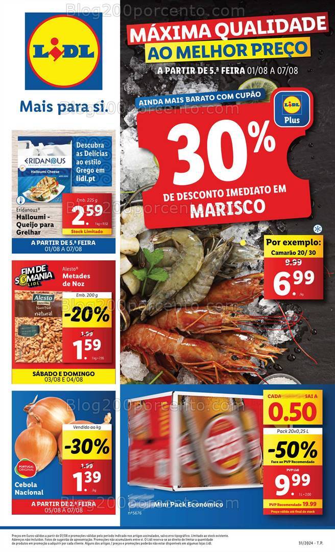 Antevisão Folheto LIDL Promoções de 1 a 7 agosto