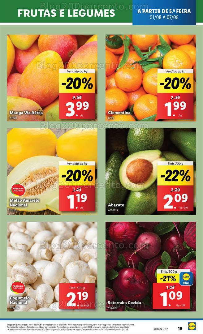 Antevisão Folheto LIDL Promoções de 1 a 7 agosto