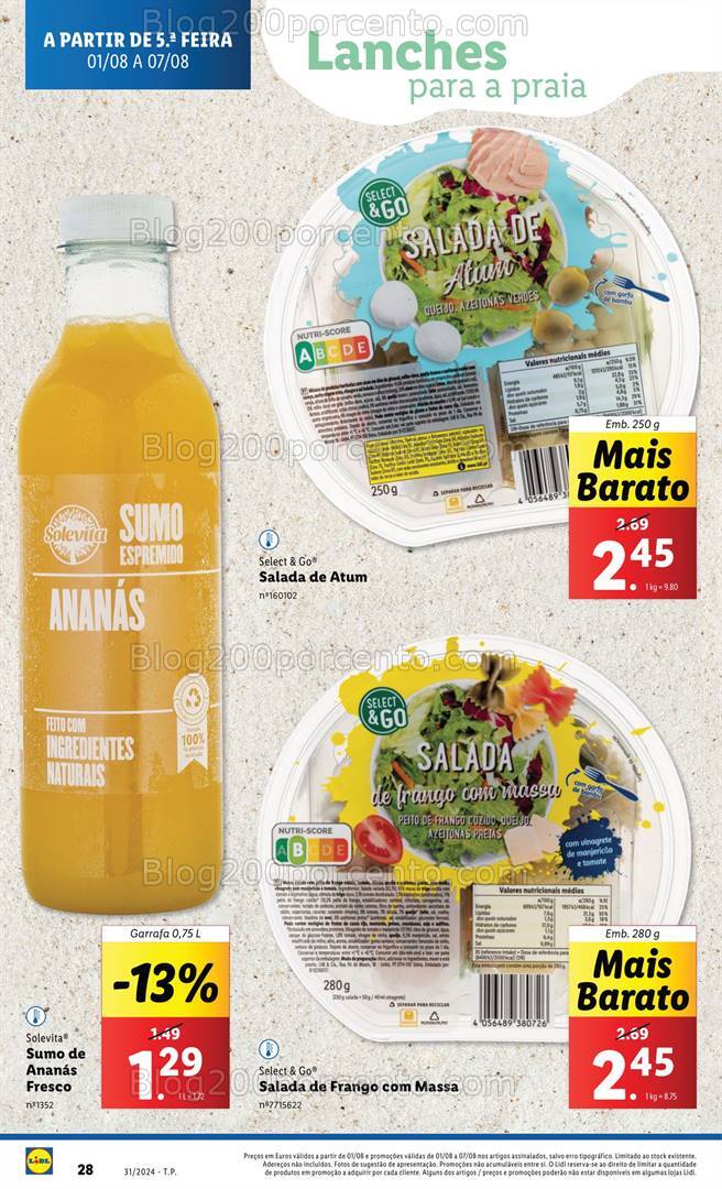Antevisão Folheto LIDL Promoções de 1 a 7 agosto