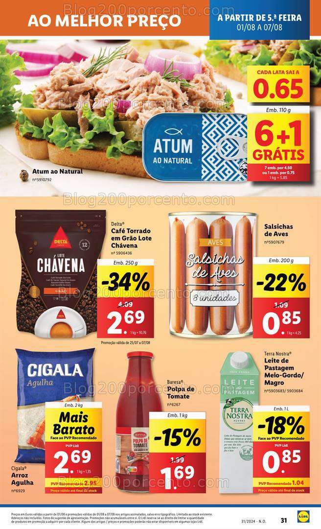 Antevisão Folheto LIDL Promoções de 1 a 7 agosto