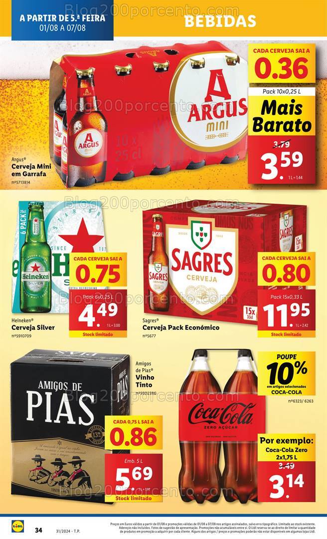 Antevisão Folheto LIDL Promoções de 1 a 7 agosto