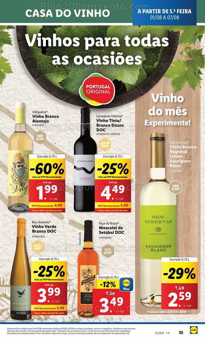 Antevisão Folheto LIDL Promoções de 1 a 7 agosto