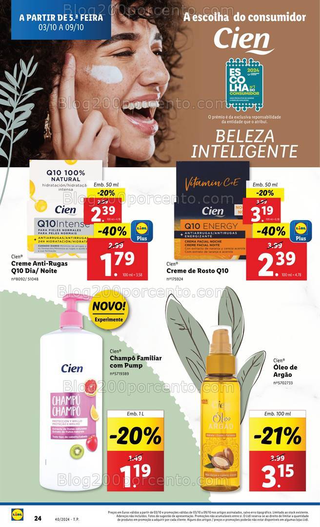 Antevisão Folheto LIDL Beleza Promoções de 3 a 9 outubro