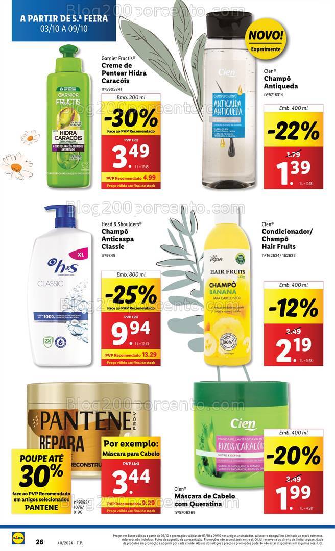 Antevisão Folheto LIDL Beleza Promoções de 3 a 9 outubro