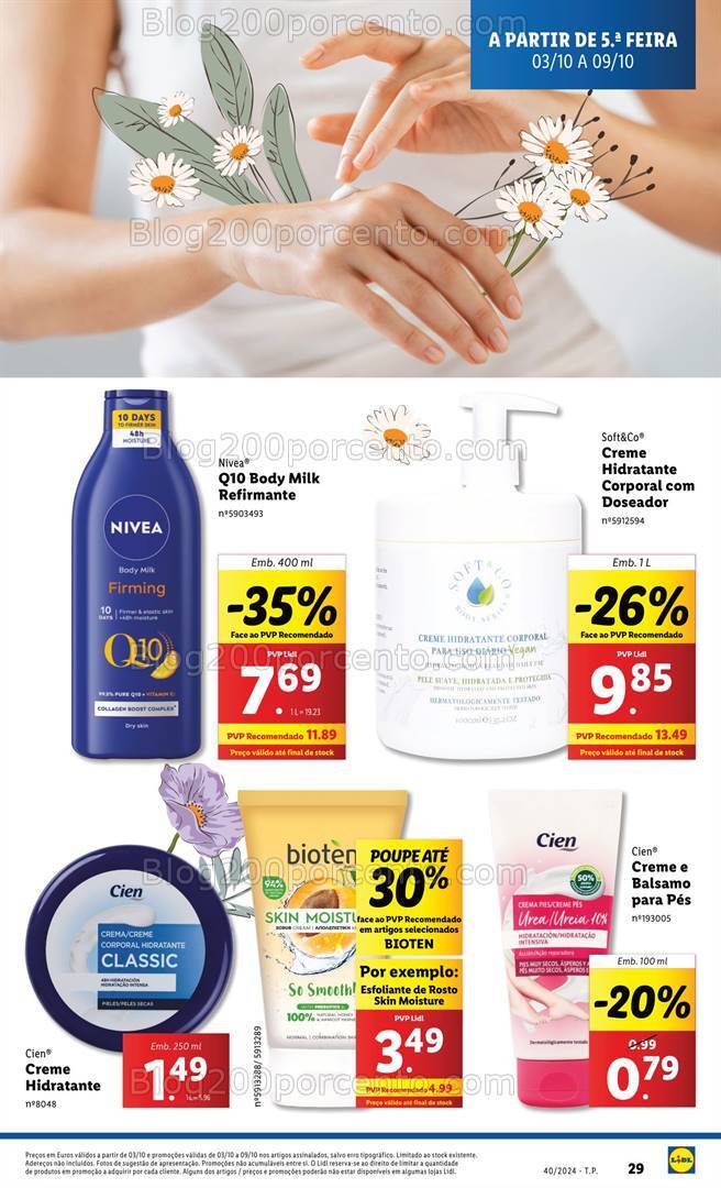 Antevisão Folheto LIDL Beleza Promoções de 3 a 9 outubro