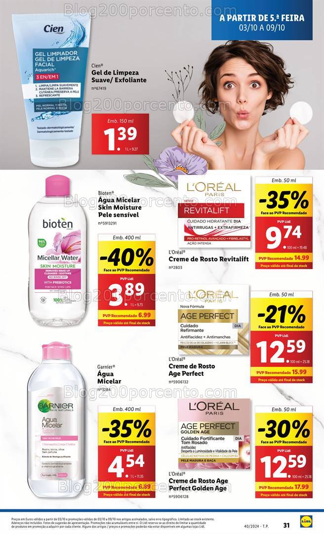 Antevisão Folheto LIDL Beleza Promoções de 3 a 9 outubro
