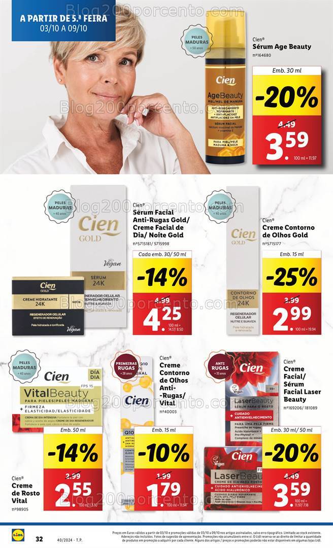 Antevisão Folheto LIDL Beleza Promoções de 3 a 9 outubro