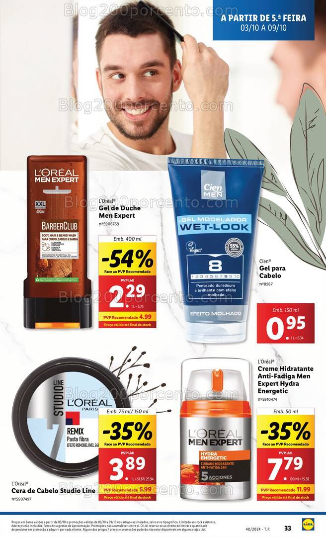 Antevisão Folheto LIDL Beleza Promoções de 3 a 9 outubro