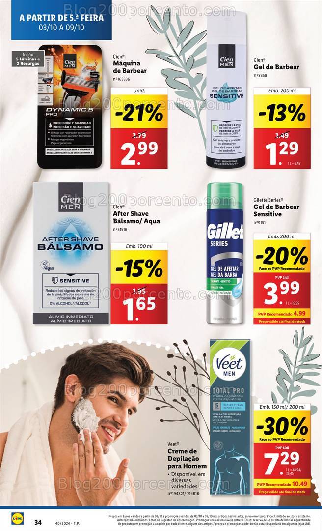 Antevisão Folheto LIDL Beleza Promoções de 3 a 9 outubro