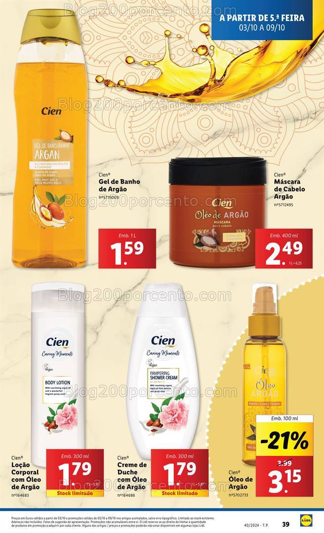 Antevisão Folheto LIDL Beleza Promoções de 3 a 9 outubro