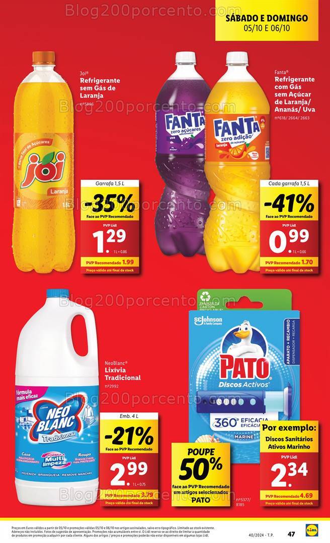 Antevisão Folheto LIDL Promoções Fim de Semana - 5 e 6 outubro