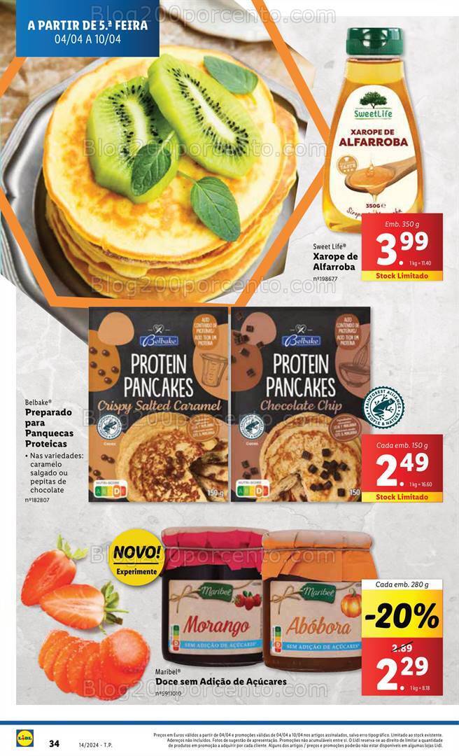 Antevisão Folheto LIDL Alimentação Saudável Promoções de 4 a 10 abril