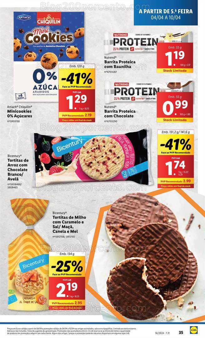 Antevisão Folheto LIDL Alimentação Saudável Promoções de 4 a 10 abril