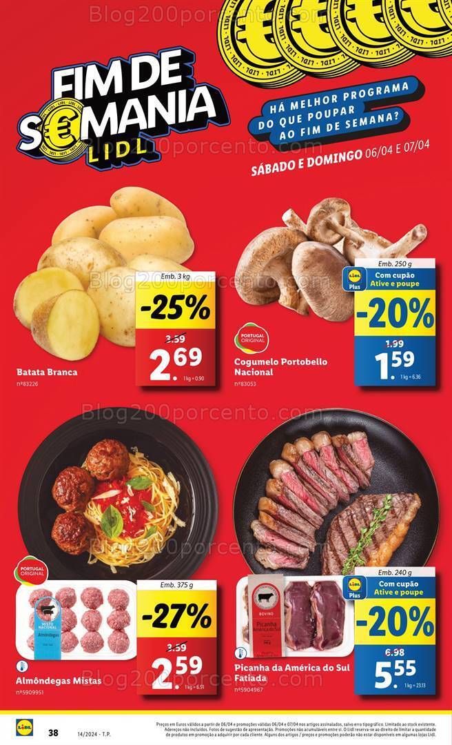 Antevisão Folheto LIDL Promoções Fim de Semana - 6 e 7 abril