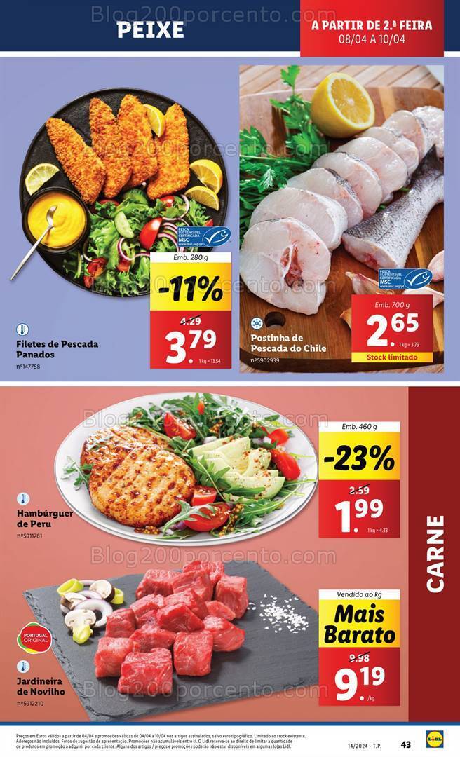 Antevisão Folheto LIDL Supermercado Promoções de 8 a 10 abril