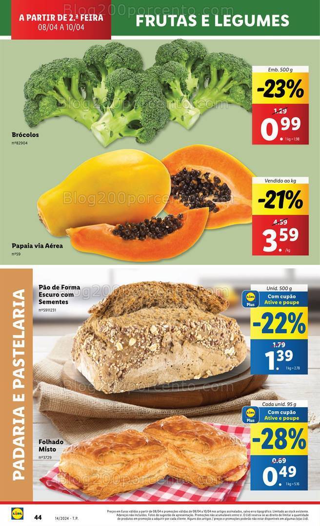 Antevisão Folheto LIDL Supermercado Promoções de 8 a 10 abril