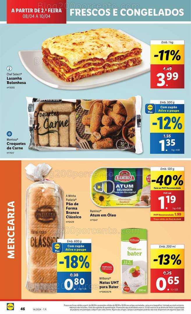 Antevisão Folheto LIDL Supermercado Promoções de 8 a 10 abril