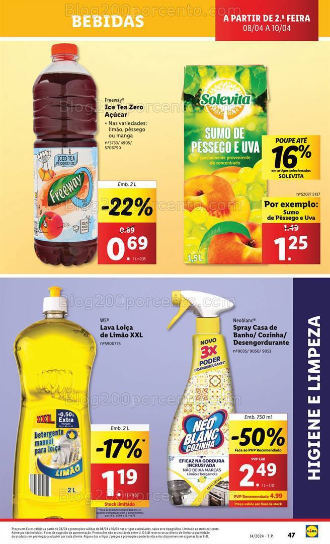 Antevisão Folheto LIDL Supermercado Promoções de 8 a 10 abril