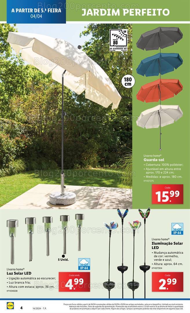 Antevisão Folheto LIDL Bazar Promoções de 4 a 10 abril