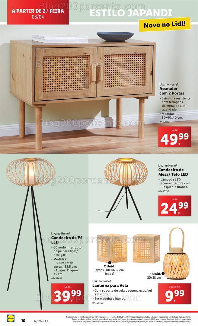 Antevisão Folheto LIDL Bazar Promoções a partir de 8 abril