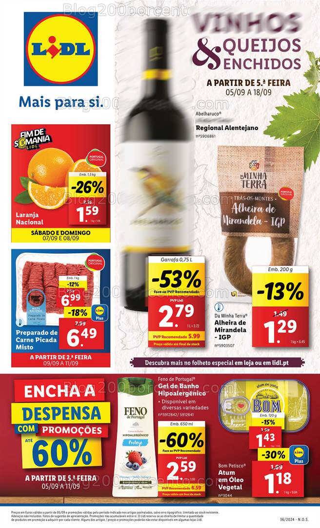 Antevisão Folheto LIDL Promoções de 5 a 11 setembro