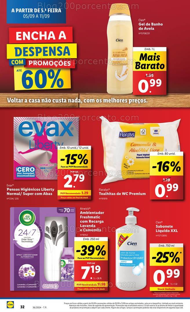 Antevisão Folheto LIDL Promoções de 5 a 11 setembro