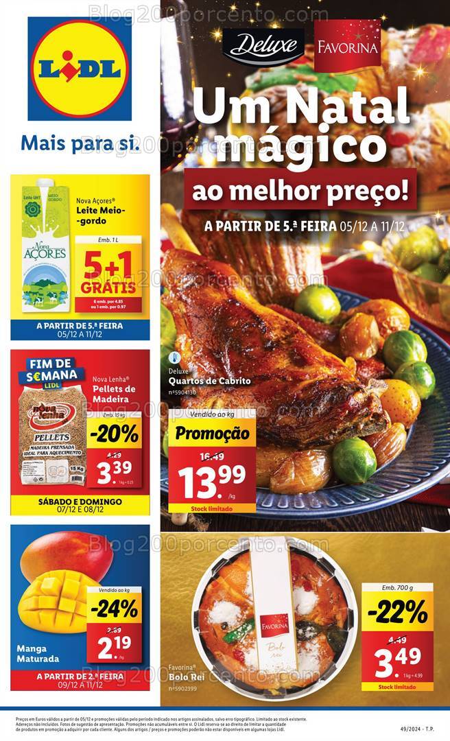 Antevisão Folheto LIDL Natal Promoções de 5 a 11 dezembro