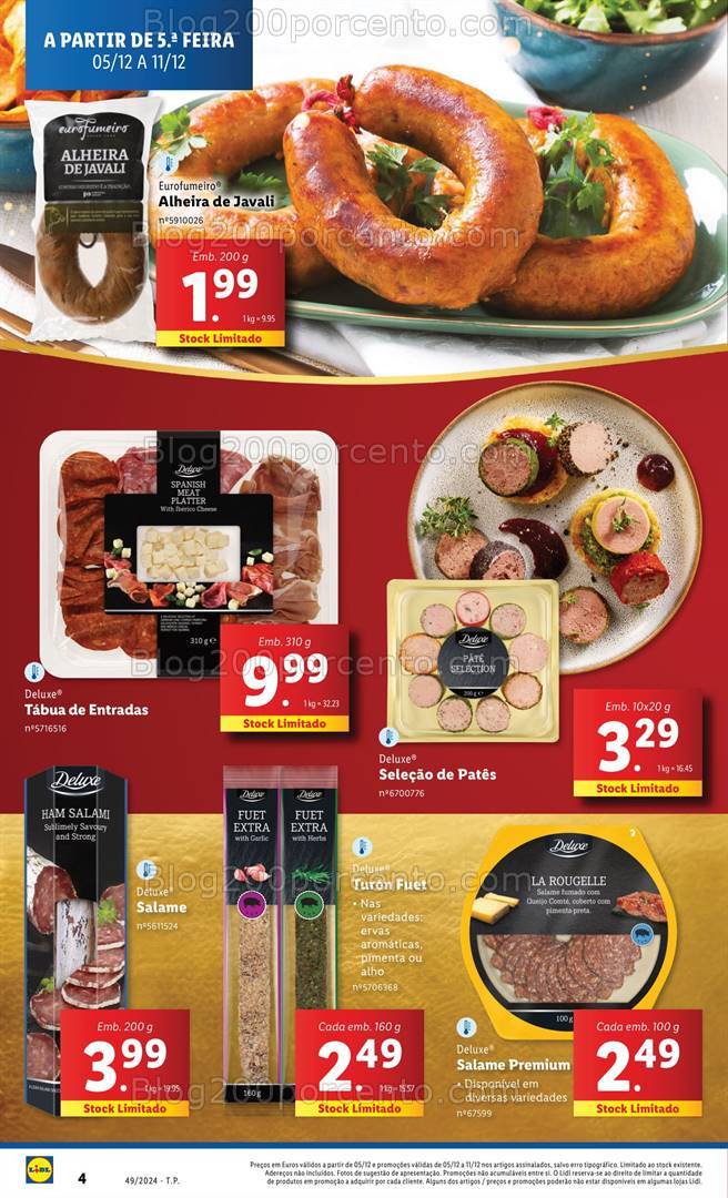 Antevisão Folheto LIDL Natal Promoções de 5 a 11 dezembro
