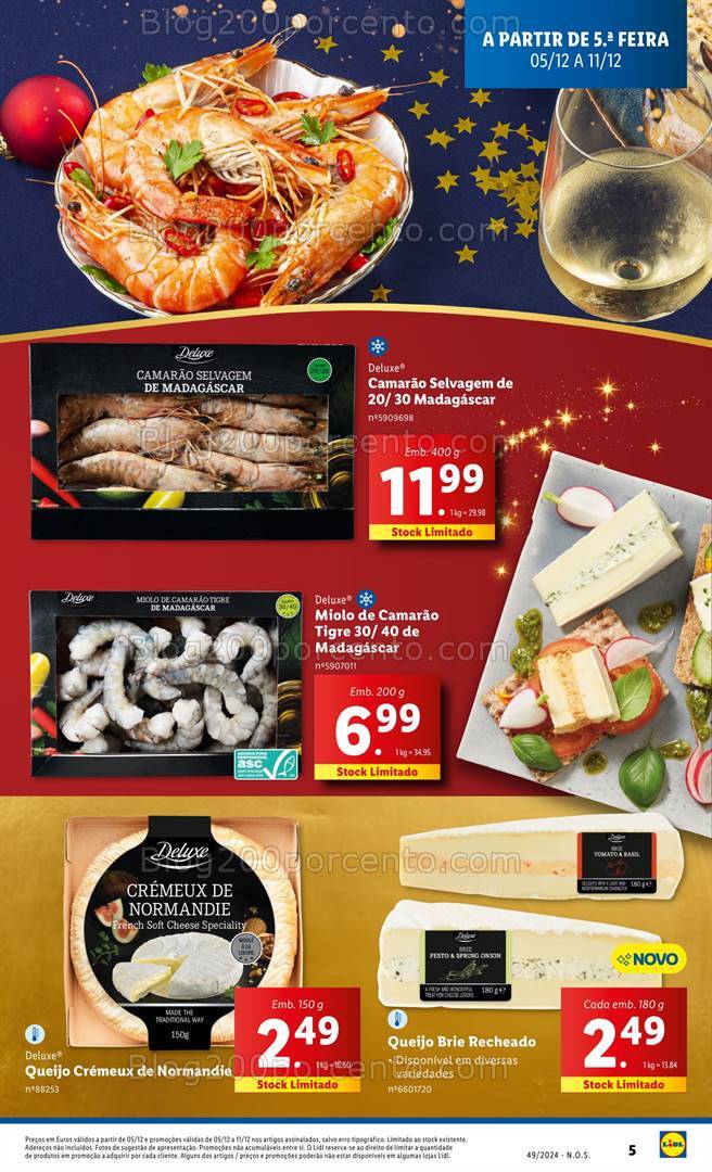 Antevisão Folheto LIDL Natal Promoções de 5 a 11 dezembro