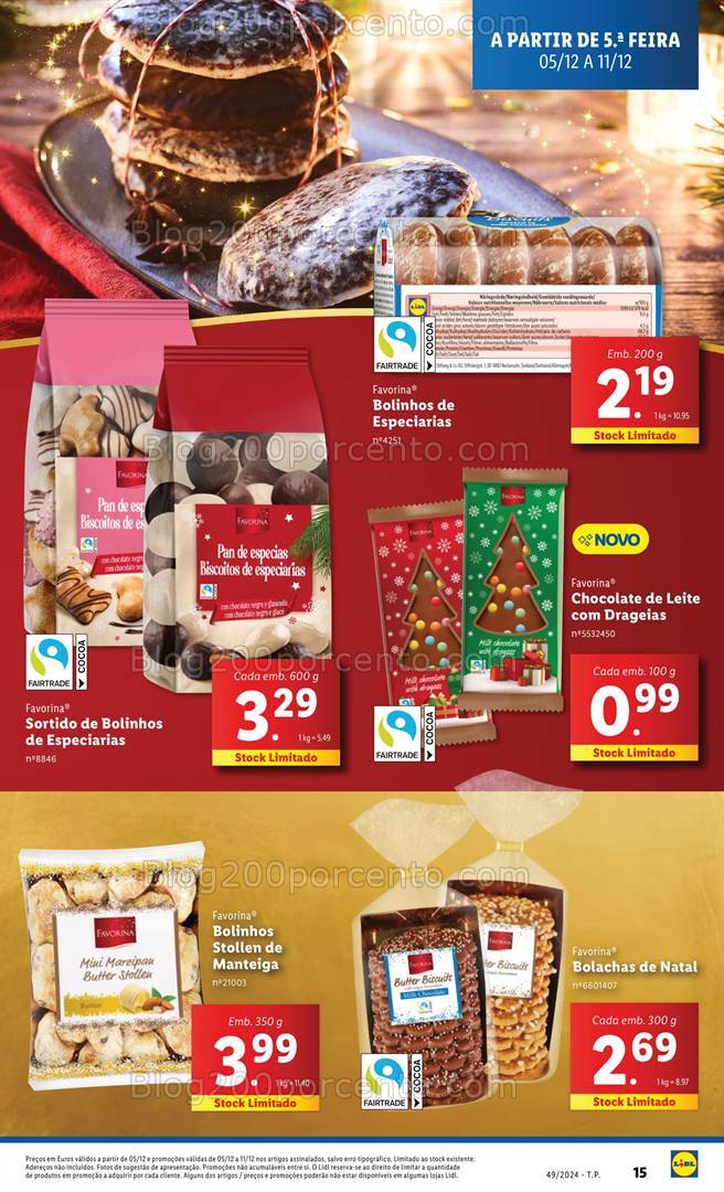 Antevisão Folheto LIDL Natal Promoções de 5 a 11 dezembro