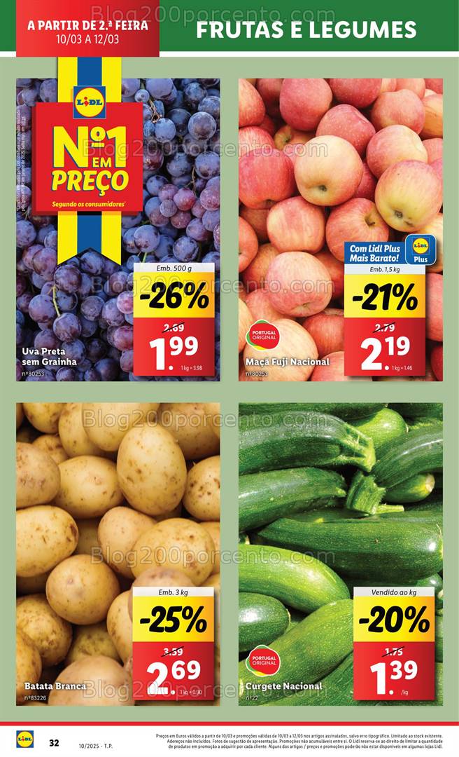 Antevisão Folheto LIDL Supermercado Promoções de 10 a 12 março