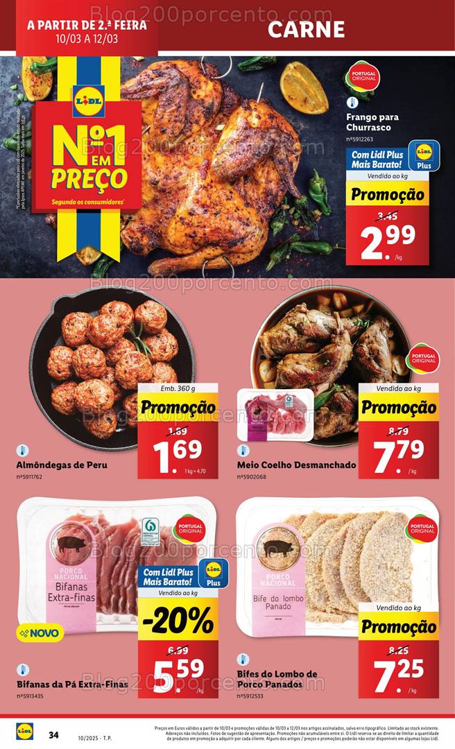 Antevisão Folheto LIDL Supermercado Promoções de 10 a 12 março