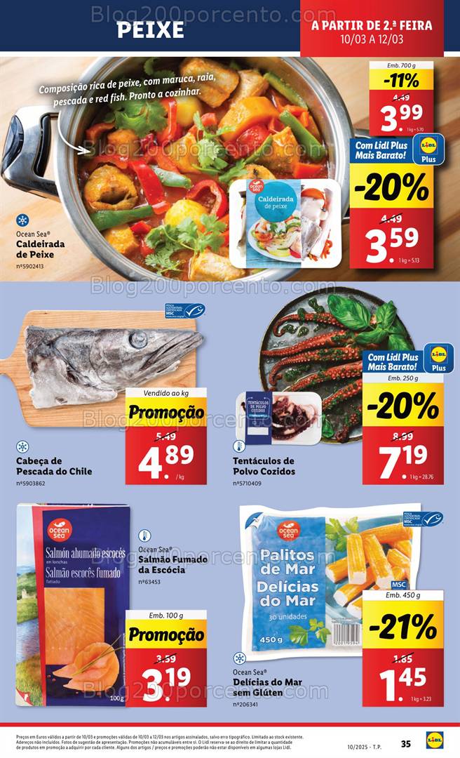 Antevisão Folheto LIDL Supermercado Promoções de 10 a 12 março