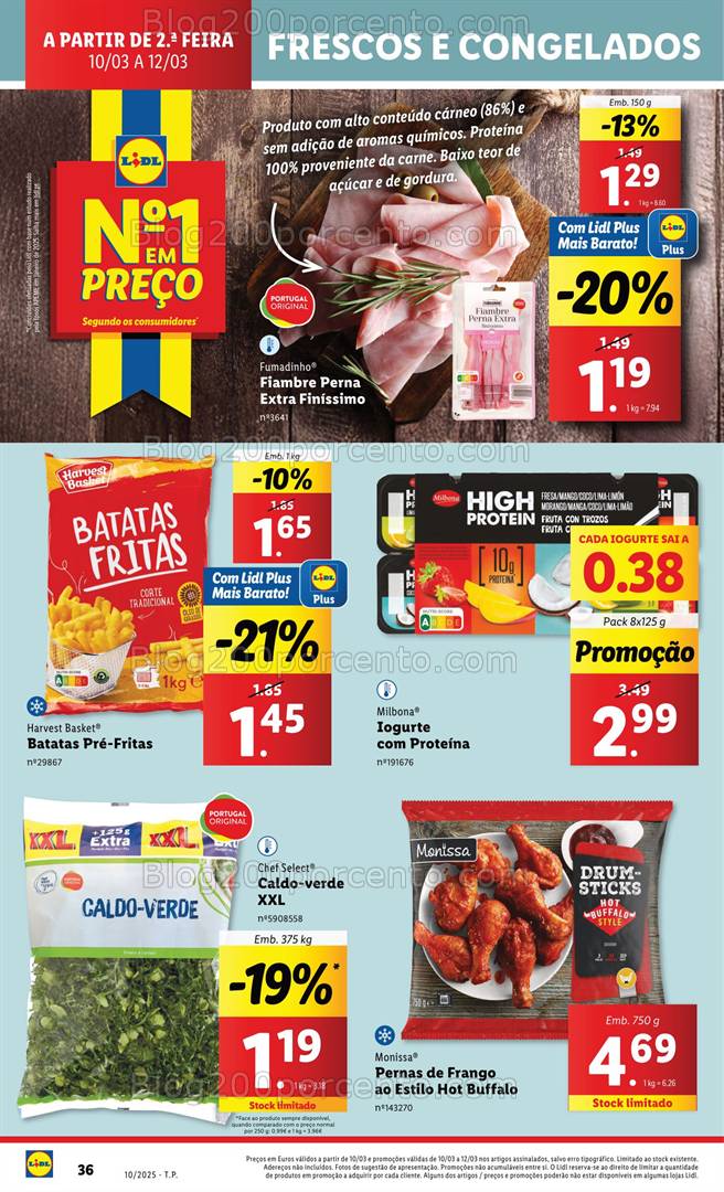 Antevisão Folheto LIDL Supermercado Promoções de 10 a 12 março