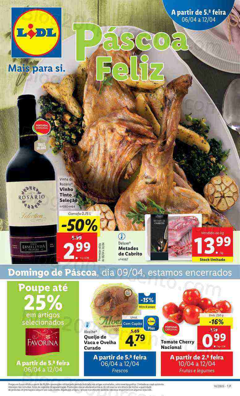Antevisão Folheto LIDL Promoções de 6 a 12 abril
