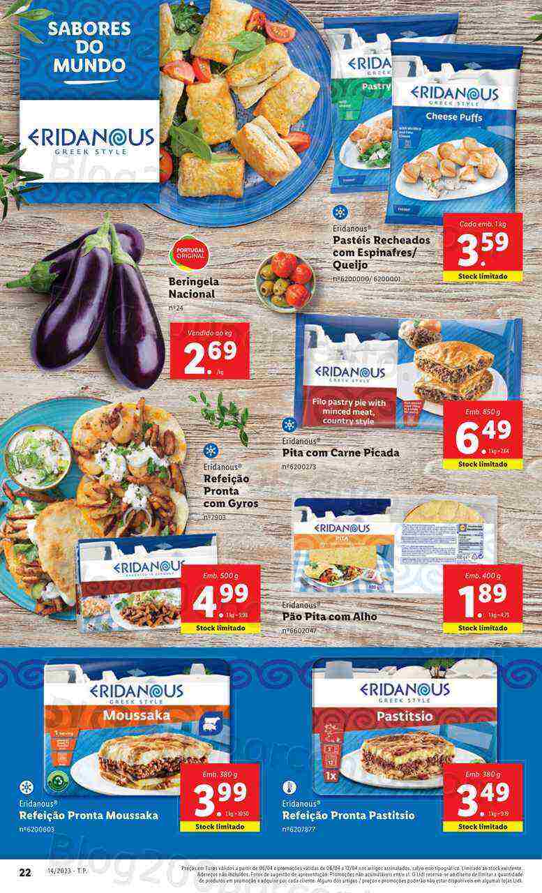 Antevisão Folheto LIDL Sabores do Mundo - Grécia Promoções de 6 a 12 abril
