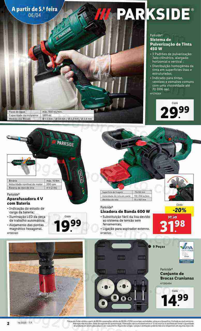 Antevisão Folheto LIDL Bazar Promoções de 6 a 12 abril