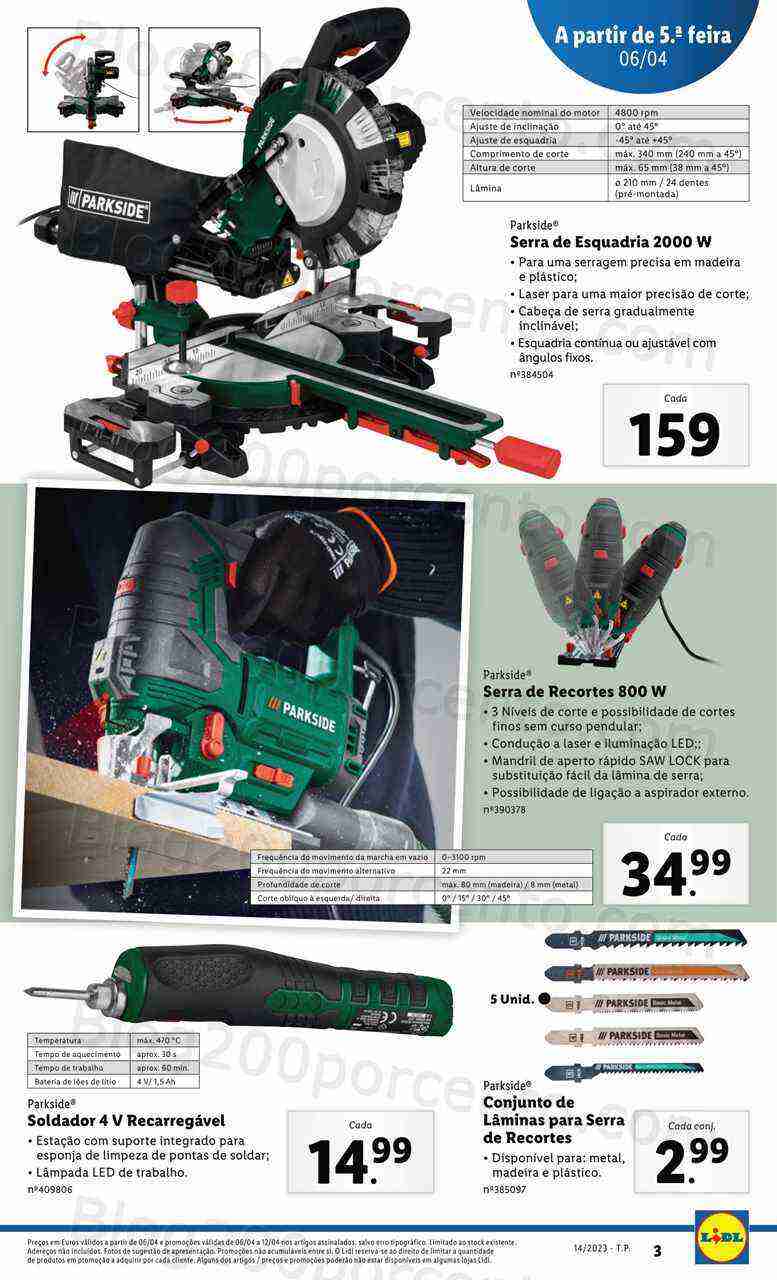 Antevisão Folheto LIDL Bazar Promoções de 6 a 12 abril