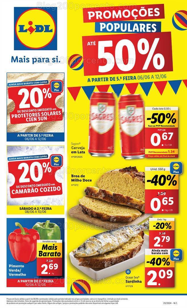 Antevisão Folheto LIDL Especial Santos Populares Promoções de 6 a 12 junho